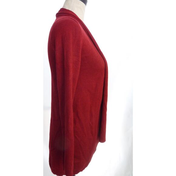 Zara Knit Red Open Front Sweater Cardigan S - Picture 2 of 6
